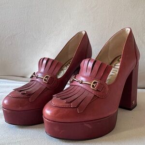 Sam Edelman Red Leather Heels